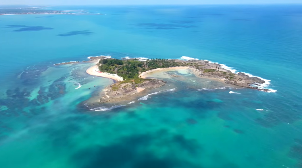 Vista aérea da Ilha de Santo Aleixo
